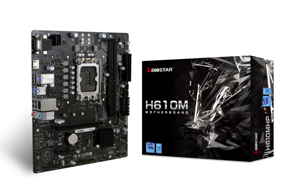 Motherboard Biostar H610MHP LGA1700 12th & 13th Gen 2xDDR4 Micro-ATX