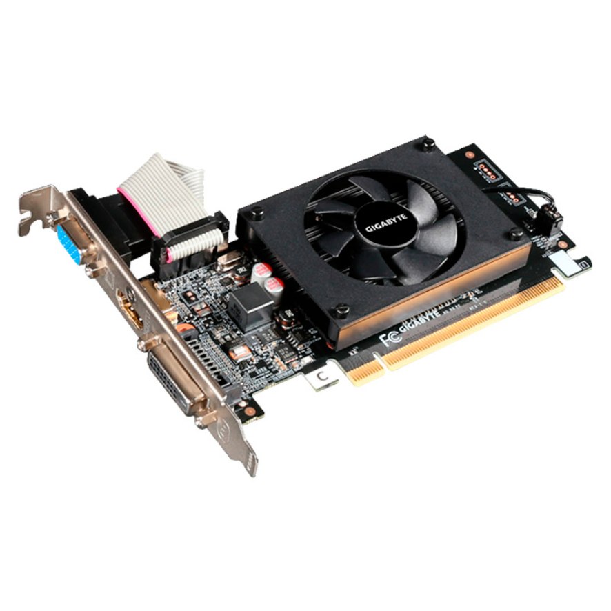 Tarjeta de Vídeo 1GB DDR3 Gigabyte GeForce GT 710 VGA DVI-D HDMI PCIe 2.0