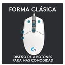 Mouse Óptico Gaming Logitech G203 LIGHTSPEED Blanco 8000DPI 6 Botones