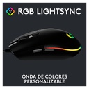 Mouse Óptico Gaming Logitech G203 LIGHTSPEED Negro 8000DPI 6 Botones