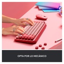 Teclado Mecánico Inalámbrico Logitech POP Rosado Español