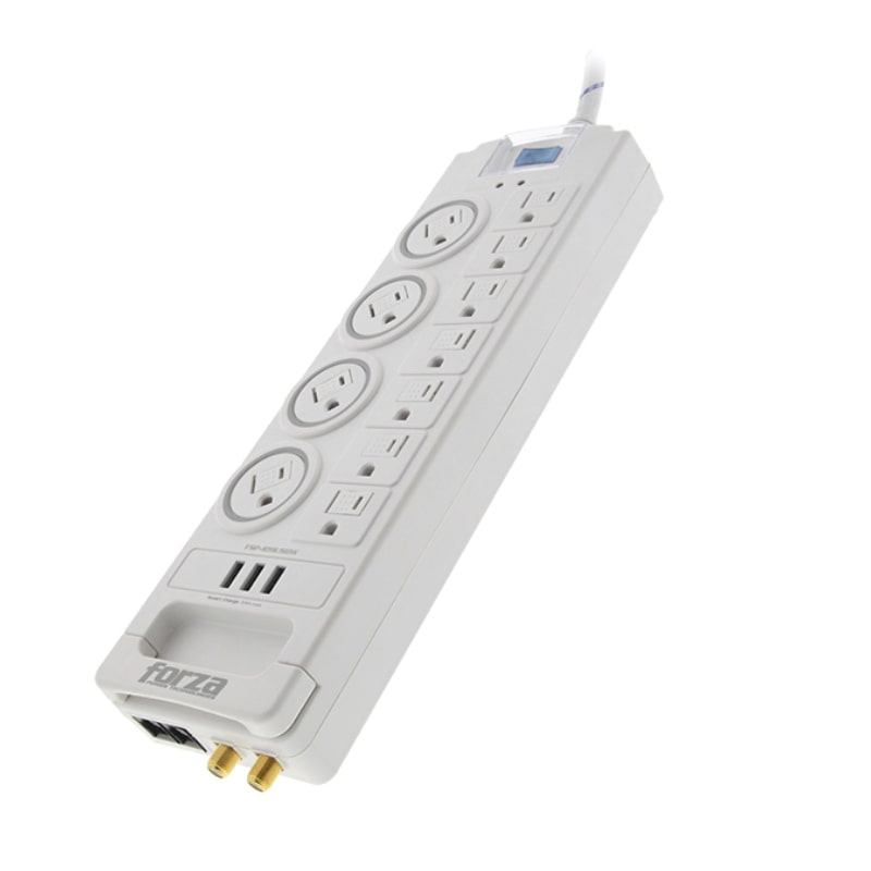 Protector de Sobretensión Forza FSP-1011USBW Surge