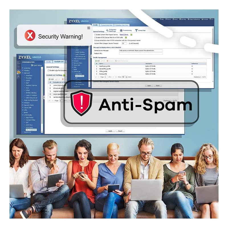 Firewall UTM Zyxel USG210 con Licencia para 1 Año