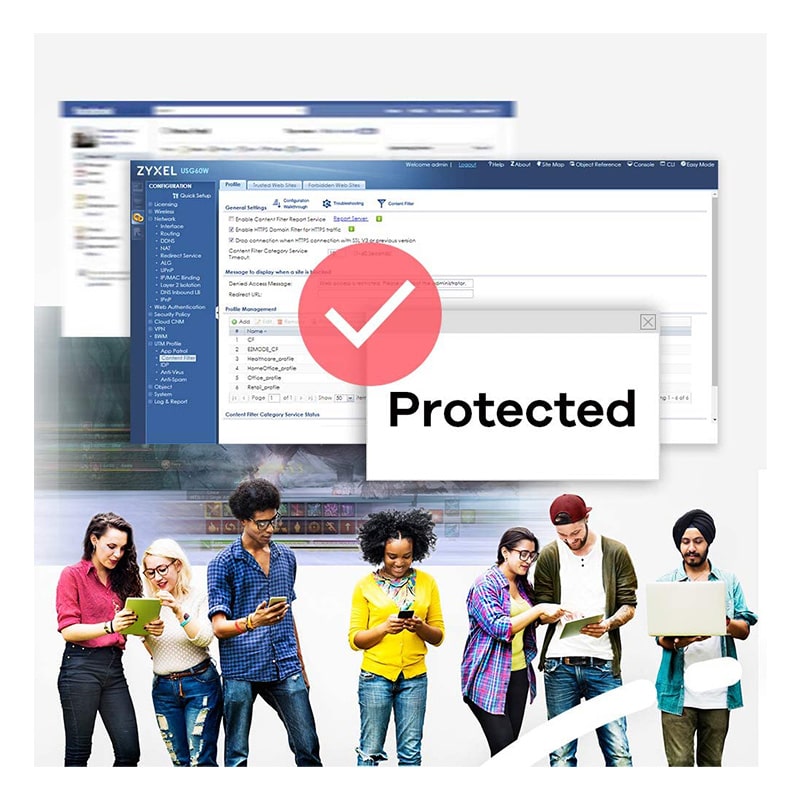Firewall UTM Zyxel USG60W WiFi con Licencia para 1 año