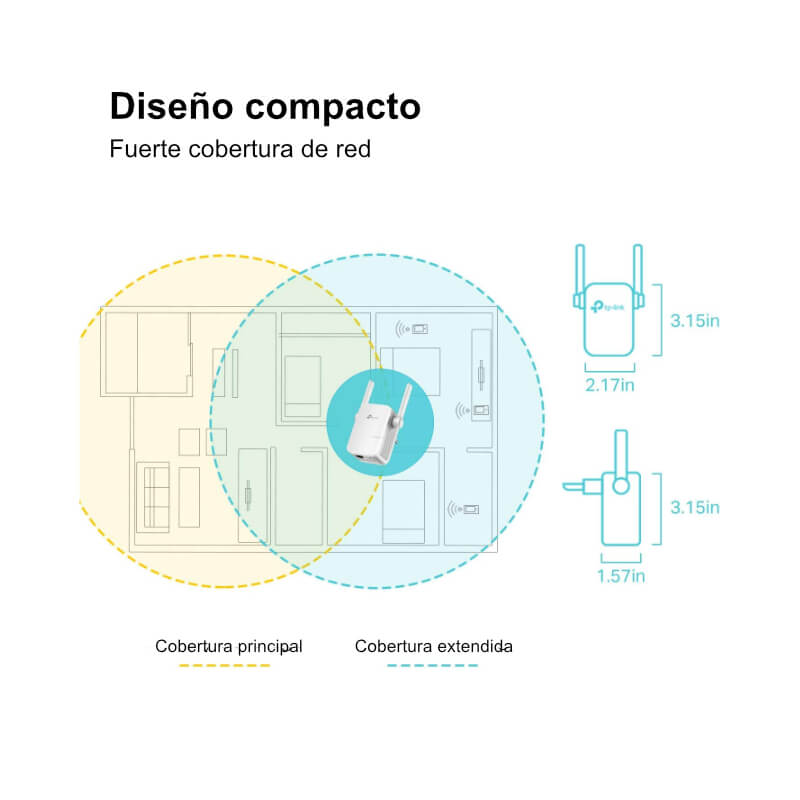 Extensor Wi-Fi TP-Link TL-WA855RE 300Mbps antenas exteriores
