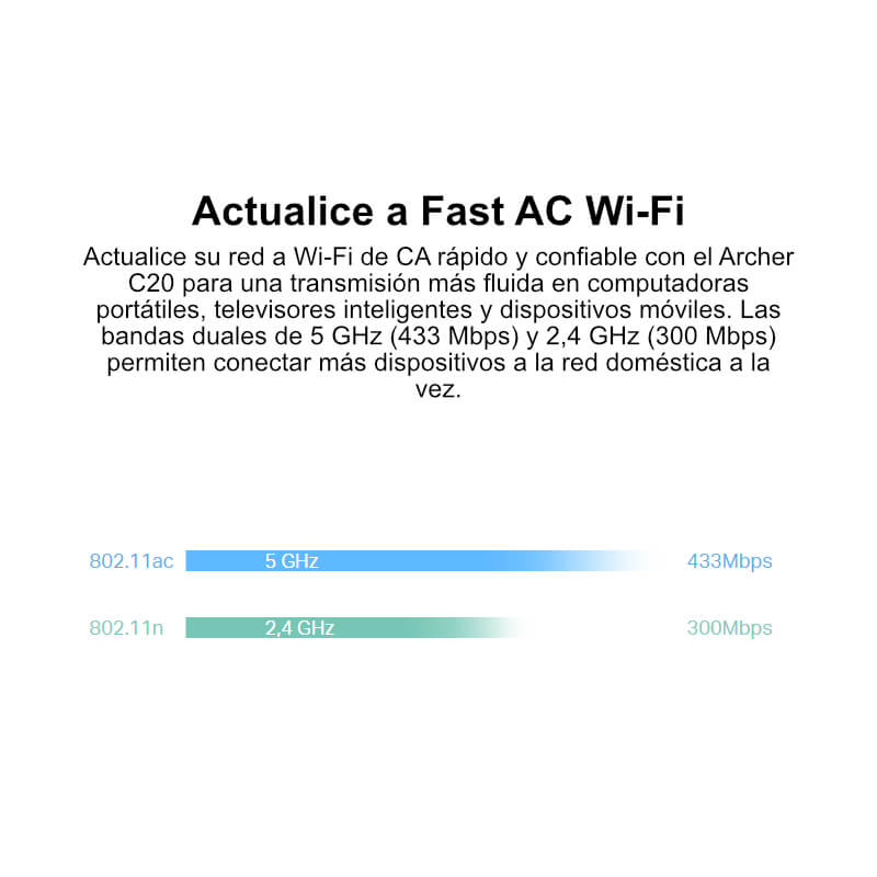 Router TP-Link Archer C20 Doble Banda 733Mbps