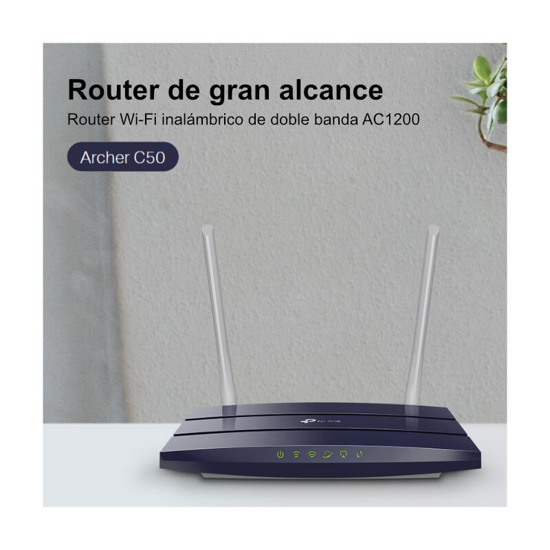 Router TP-Link Archer C50 AC1200 Doble Banda 867Mbps