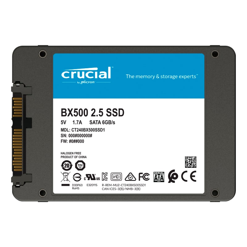 Unidad SSD 2.5" 1TB Crucial BX500 540MBs