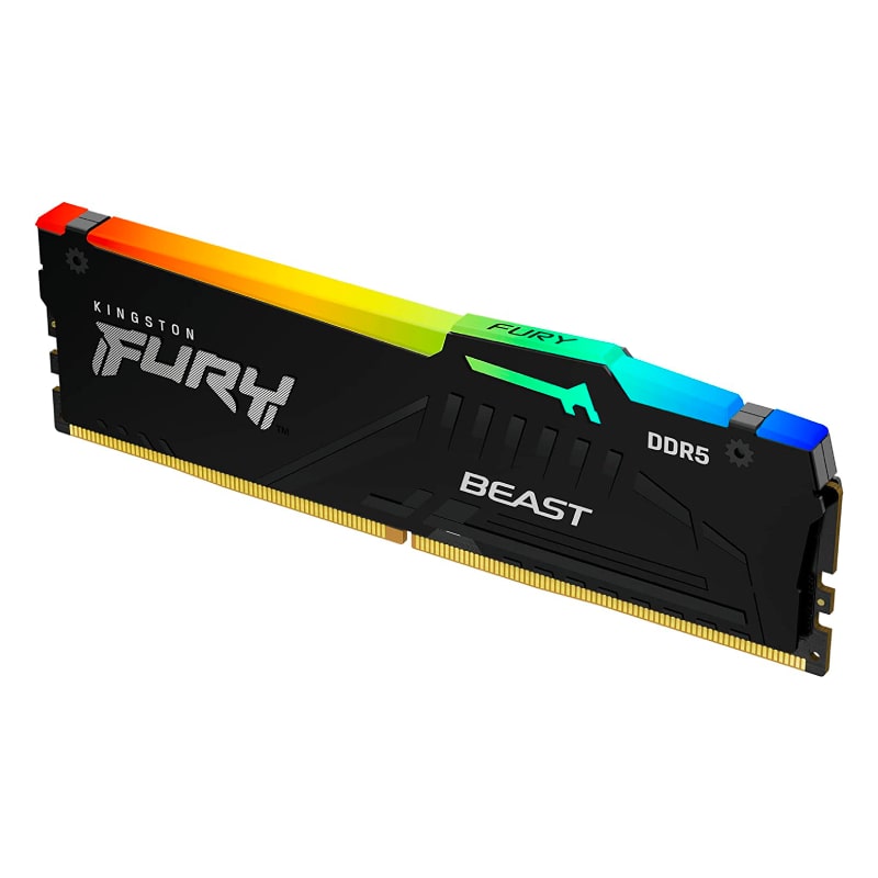 Memoria DDR5 DIMM 8GB Kingston Fury BEAST RGB 4800Mhz Disipador Integrado