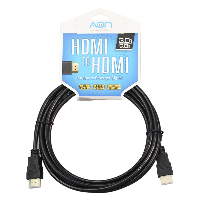 Cable HDMI AON AO-CB-1102 4K 3 Metros Macho-Macho