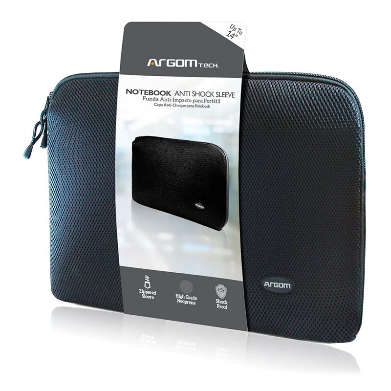 Funda para Portátil 14" Argom Anti-Impacto Negro