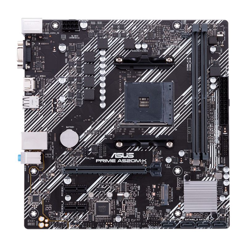 Motherboard ASUS PRIME A520M-K Socket AM4 5000/4000 G/3000 Series 2xDDR4 Micro-ATX