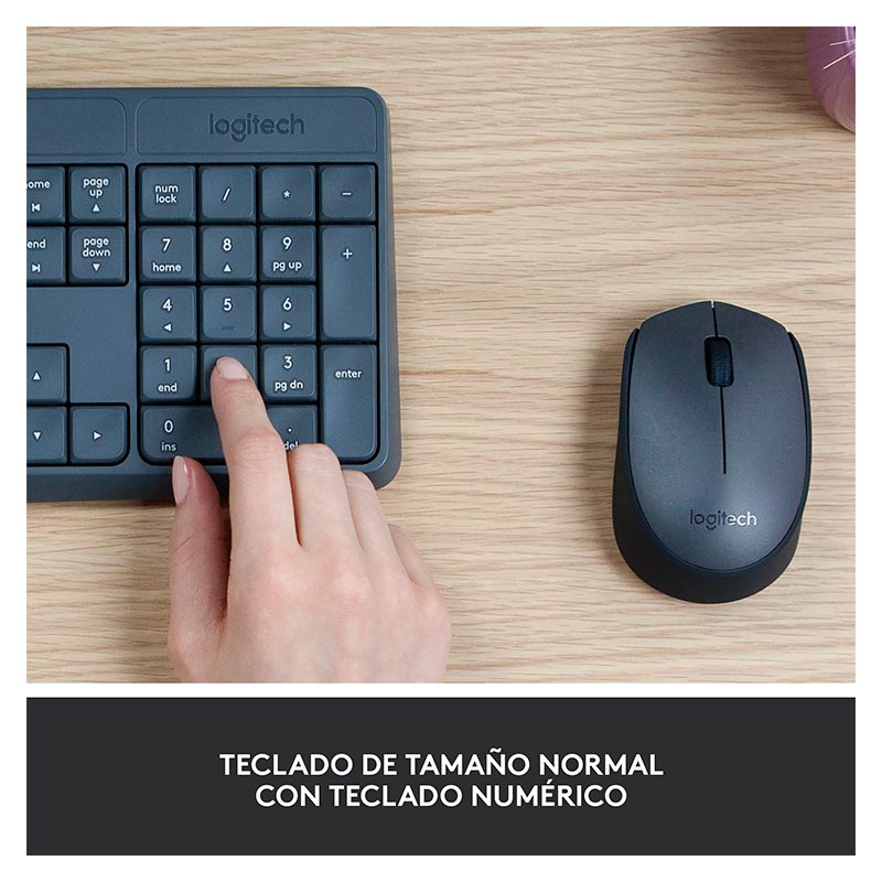 Teclado y mouse Logitech Inalámbrico USB