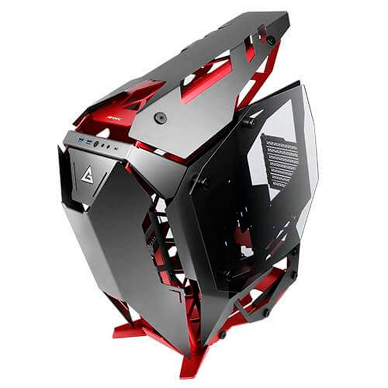 Case Gaming Antec Torque Media Torre Vidrio Templado E-ATX Negro/Rojo (Sin Fuente)