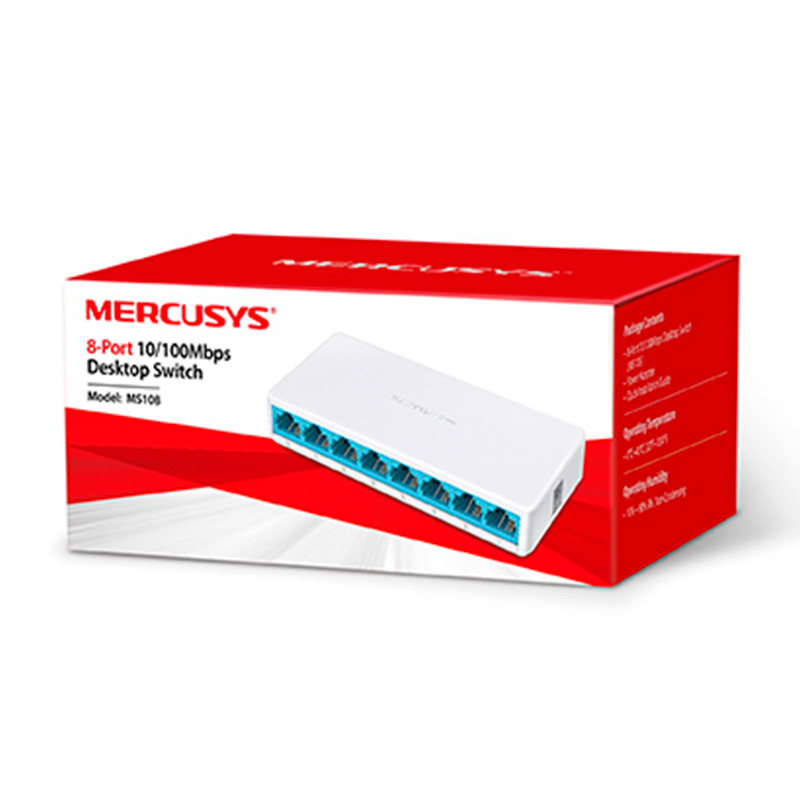 Switch Mercusys MS108 8-Puertos 10/100Mbps RJ45