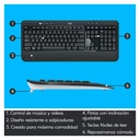Teclado y Mouse Inalámbrico Logitech MK540 Advanced Negro Español