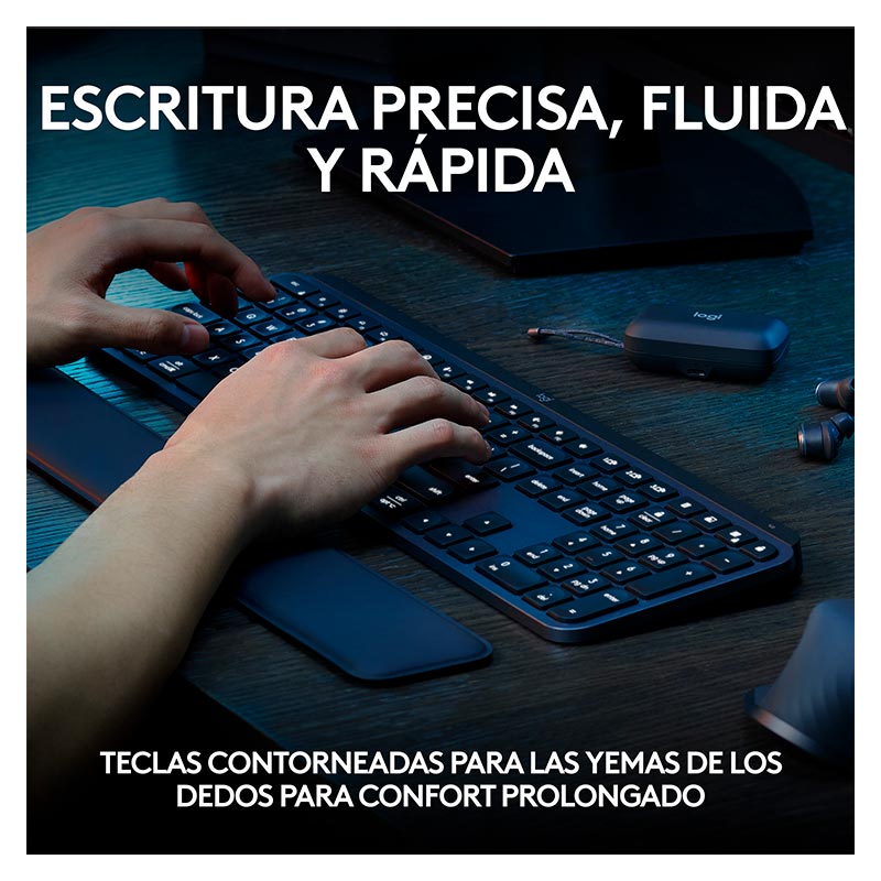 Teclado Inalámbrico Logitech MX Keys S Gris/Negro Español