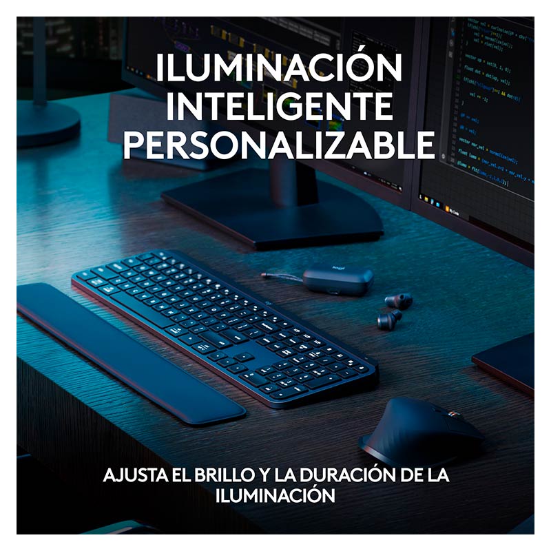 Teclado Inalámbrico Logitech MX Keys S Gris/Negro Español