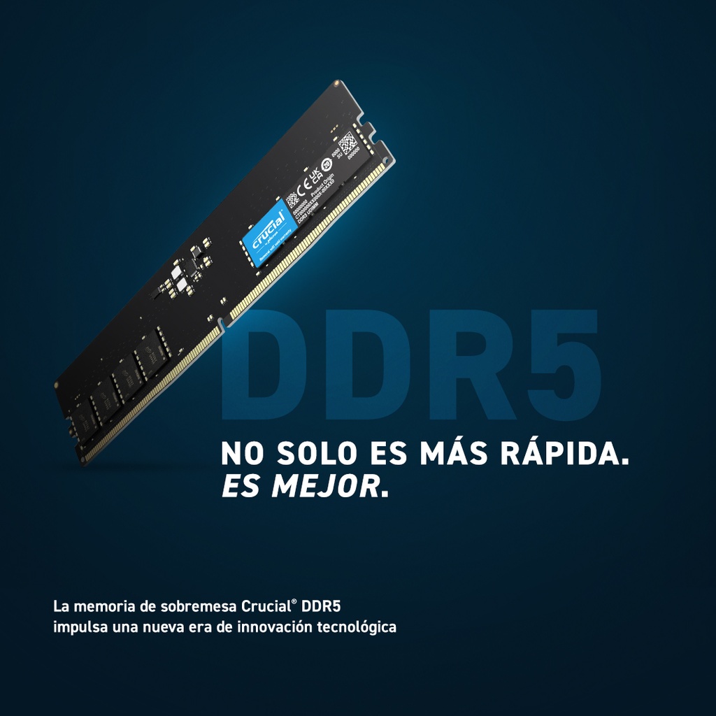 Memoria DDR5 DIMM 32GB Crucial 5200MHz CL42