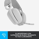 Audífonos tipo Headset Logitech ZONE VIBE 100 Inalámbricos con Micrófono Blanco