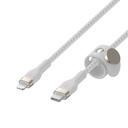 Cable USB-C a Lightning Belkin BoostCharge Pro Flex 3 Metro Blanco