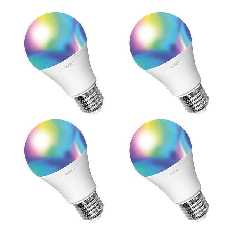 Bombilla LED Inteligente VTA+ Blub E27 RGB 120VAC Smart Home Wi-Fi 4Pack