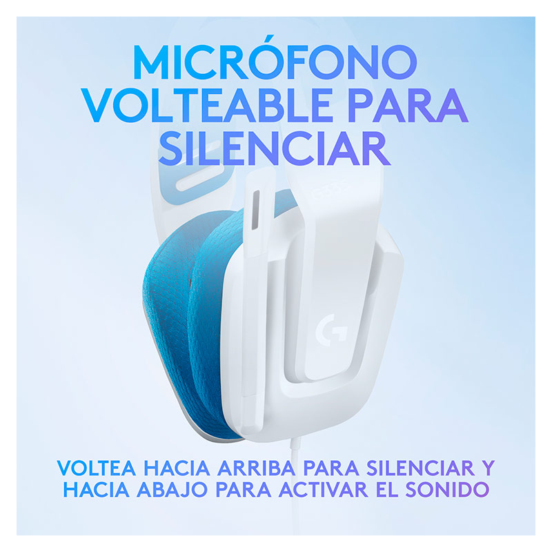 Audífonos tipo Headset Logitech G335 3.5mm Blanco