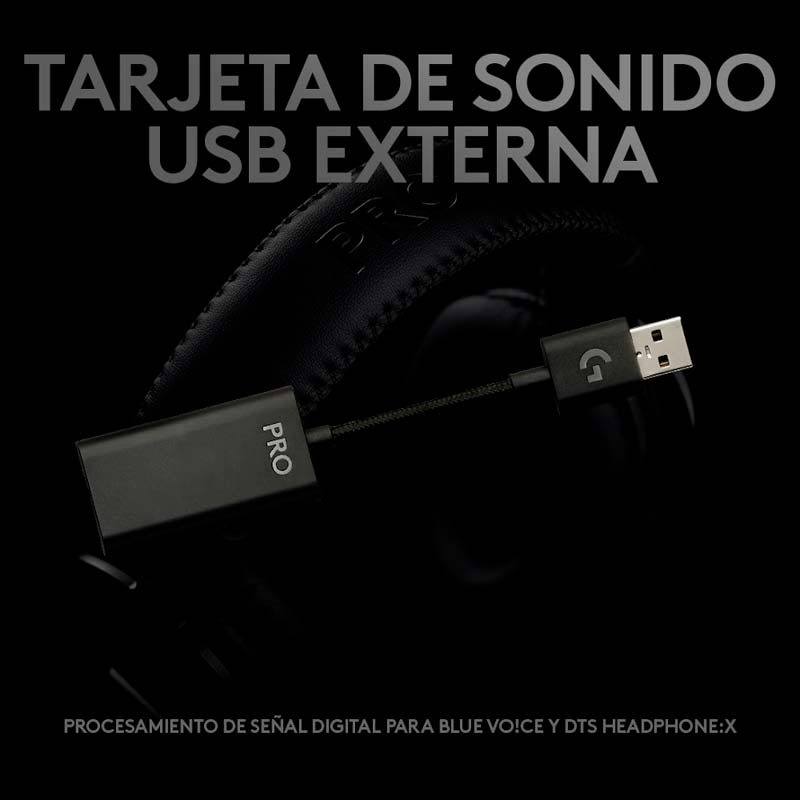 Audífonos tipo Headset Logitech Pro X Lightspeed Inalámbricos con Micrófono Negro