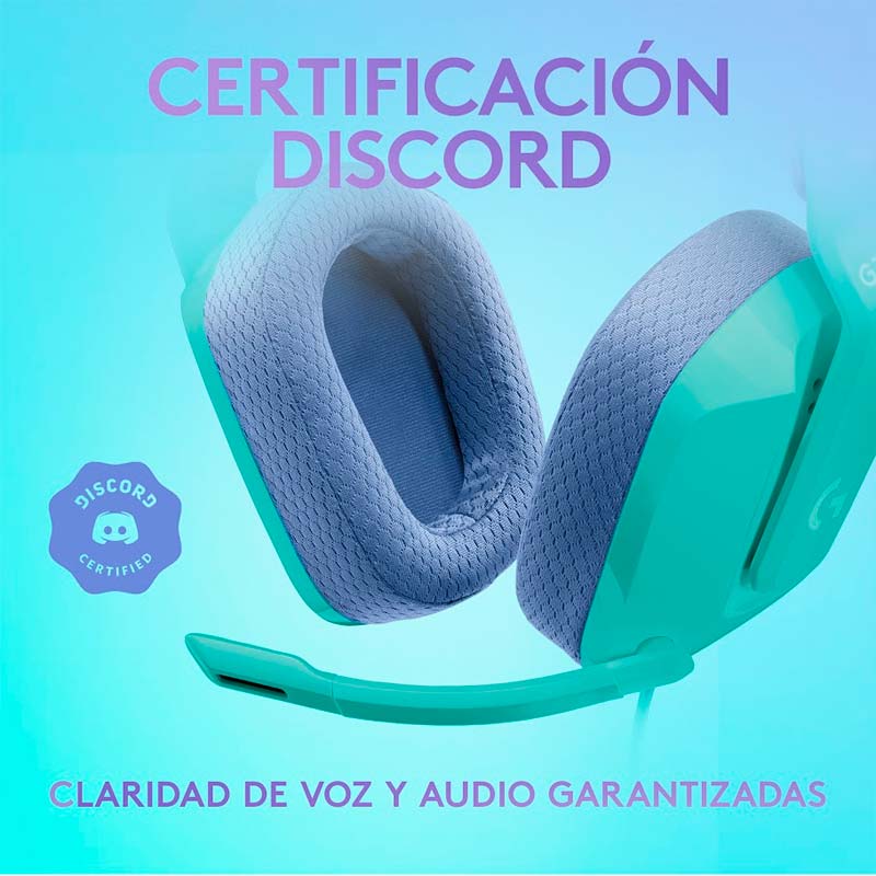 Audífonos tipo Headset Logitech G335 Lightspeed RGB Alámbricos Menta