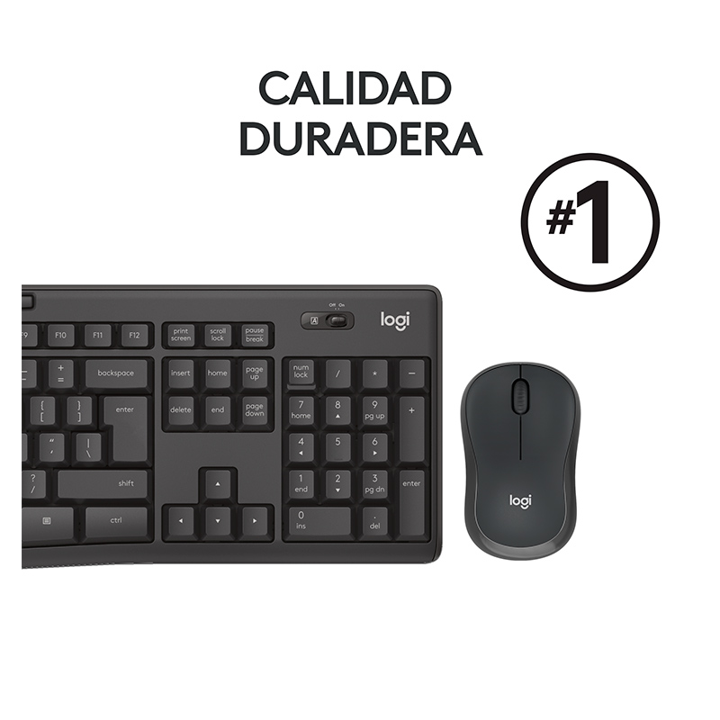 Teclado y Mouse Inalámbrico Logitech MK295 Inalámbrico USB Español