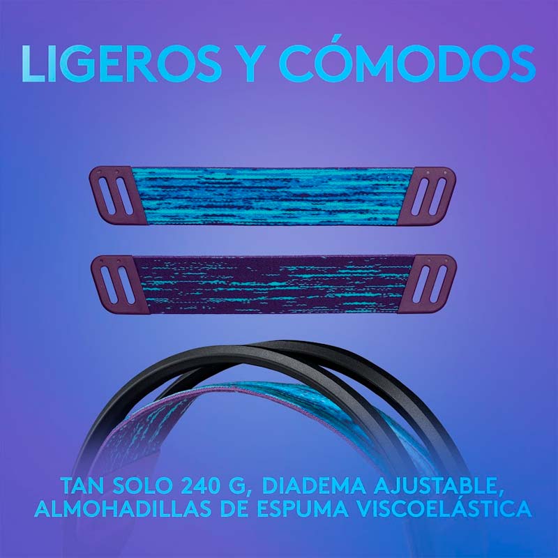 Audífonos tipo Headset Logitech G335 Lightspeed RGB Alámbricos Negro