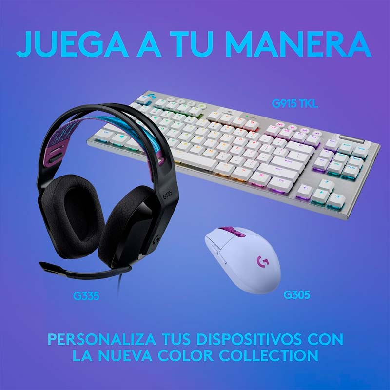 Audífonos tipo Headset Logitech G335 Lightspeed RGB Alámbricos Negro