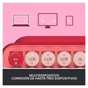 Teclado Mecánico Inalámbrico Logitech POP Heartbreaker Fucsia-Rosado Español