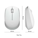 Mouse Inalámbrico Logitech M170 Óptico 1000DPI Blanco