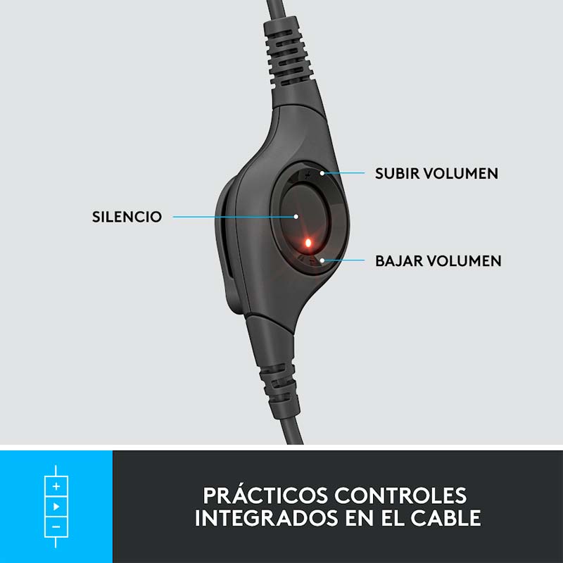 Audifonos tipo Headset Logitech H390 USB con Micrófono Negro