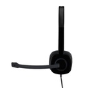 Audífonos tipo Headset Logitech H151 3.5mm con Micrófono Negros