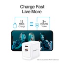 Cargador de Pared Argom Fast Charge Dual USB-C 40W Blanco