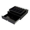 Cash Drawer AON CDK-58 para Billetes y Monedas Negro