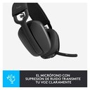 Audífonos Tipo Headset Logitech Zone Vibe 100 Inalámbricos con Micrófono Negro