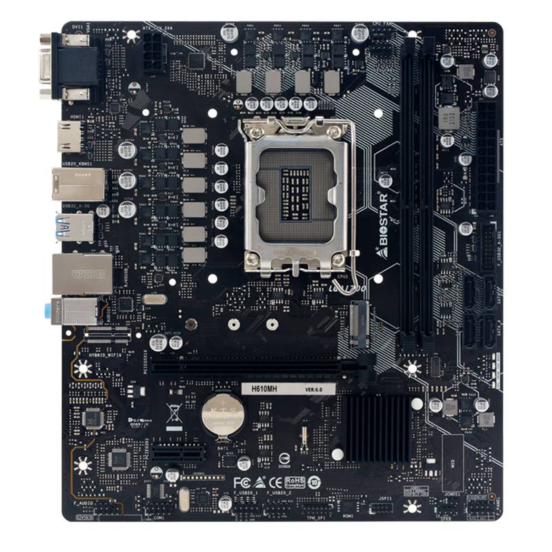 Motherboard Biostar H610MH LGA1700 12th & 13th Gen 2xDDR4 Micro-ATX