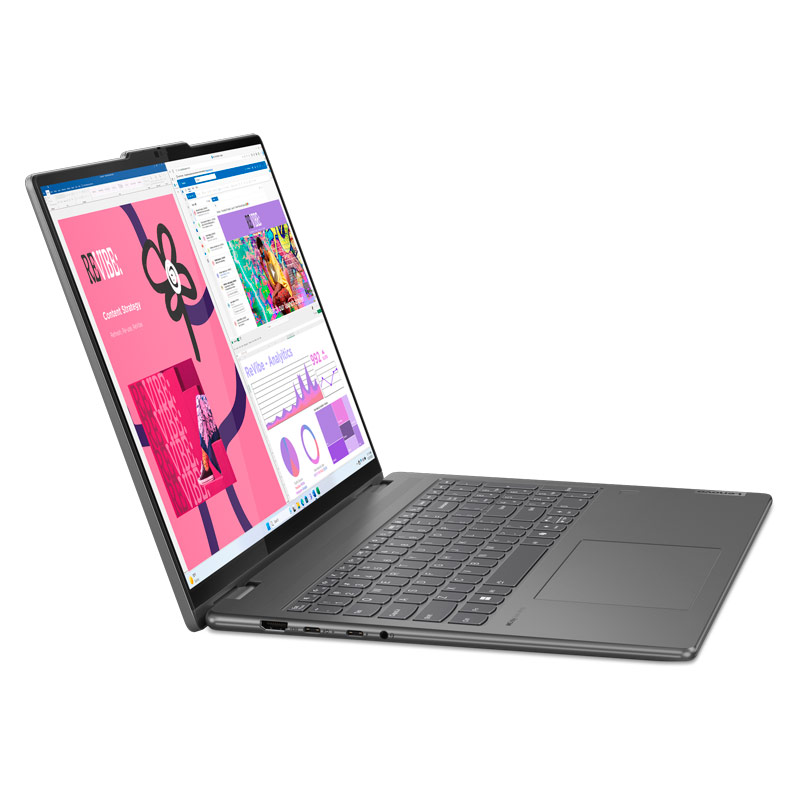 Laptop Lenovo Yoga 7 16IML9 16" Touchscreen Ultra Core 7 155U 16GB RAM 1TB SSD Gris Oscuro W11 Home Teclado Inglés