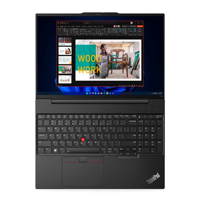 Laptop Lenovo ThinkPad E16 Gen 1 16" i7-1355U 16GB RAM 512GB SSD Negro W11 Pro Teclado Inglés