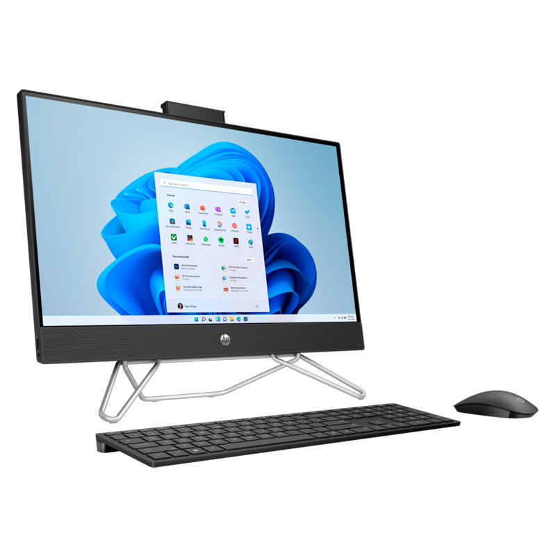 Computadora AIO HP 24-cb1023la 23.8" i3-1215U 8GB RAM 512GB SSD Negro W11 Home Teclado Español