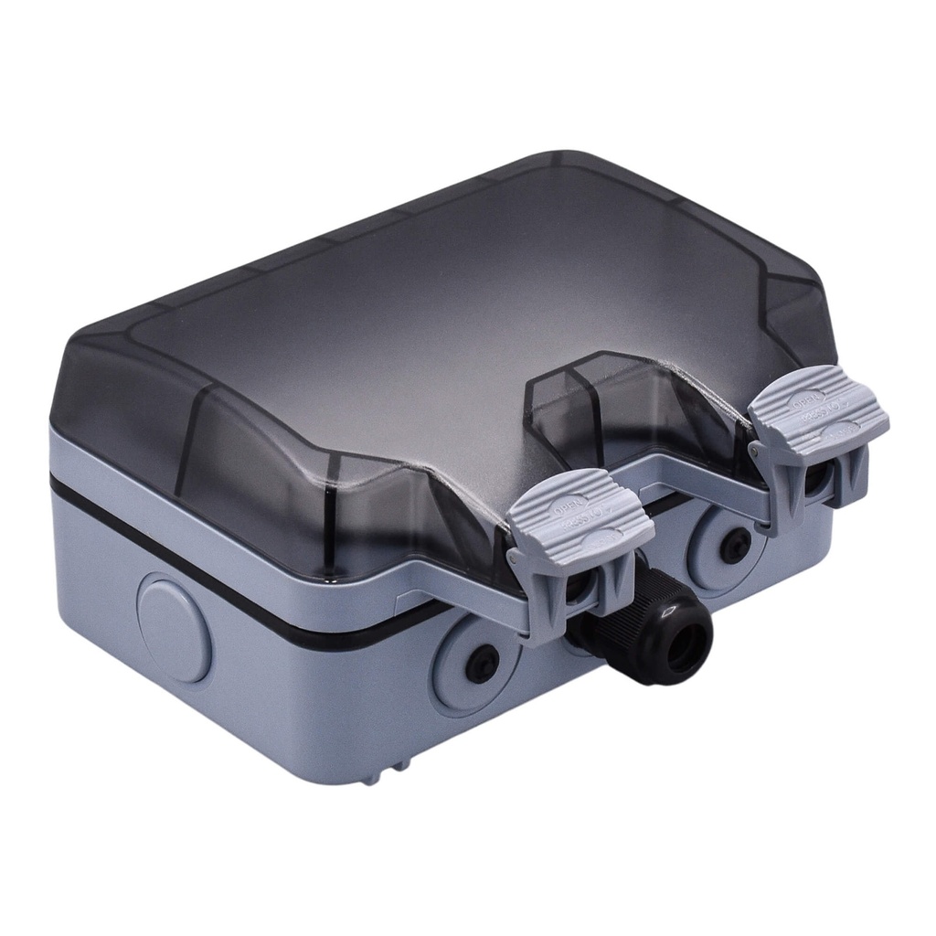 Tomacorriente Inteligente con Cubierta VTA+ 2 Tomas Smart Home Wi-Fi para Exteriores