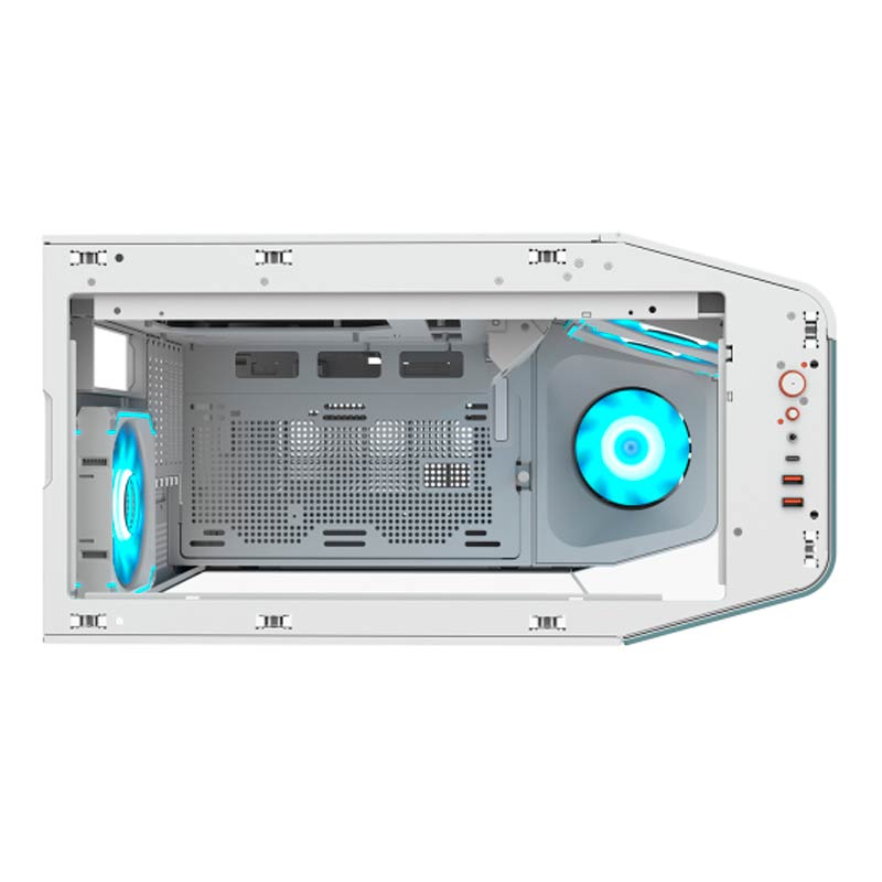 Case Gaming Cougar FV270 RGB Media Torre Malla E-ATX Blanco (Sin Fuente)