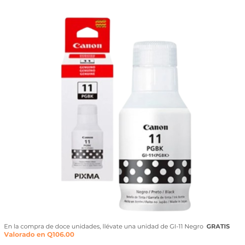 Botella de Tinta Canon GI-11 Negro 135ml