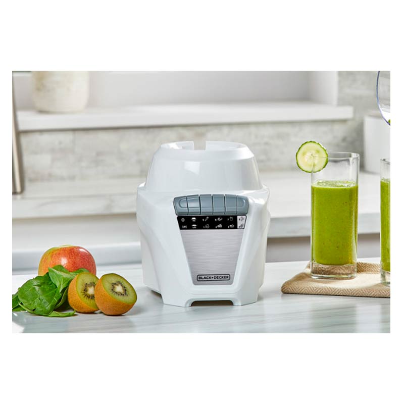 Licuadora Black+Decker Ice Crush 8 Velocidades Jarra de Plástico 1.65 Lt Blanco 700W