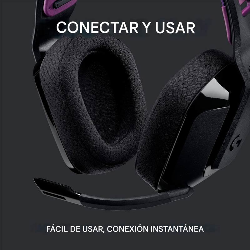 Audifonos tipo Headset Logitech G535 Lightspeed USB 3.5mm con Micrófono Negro