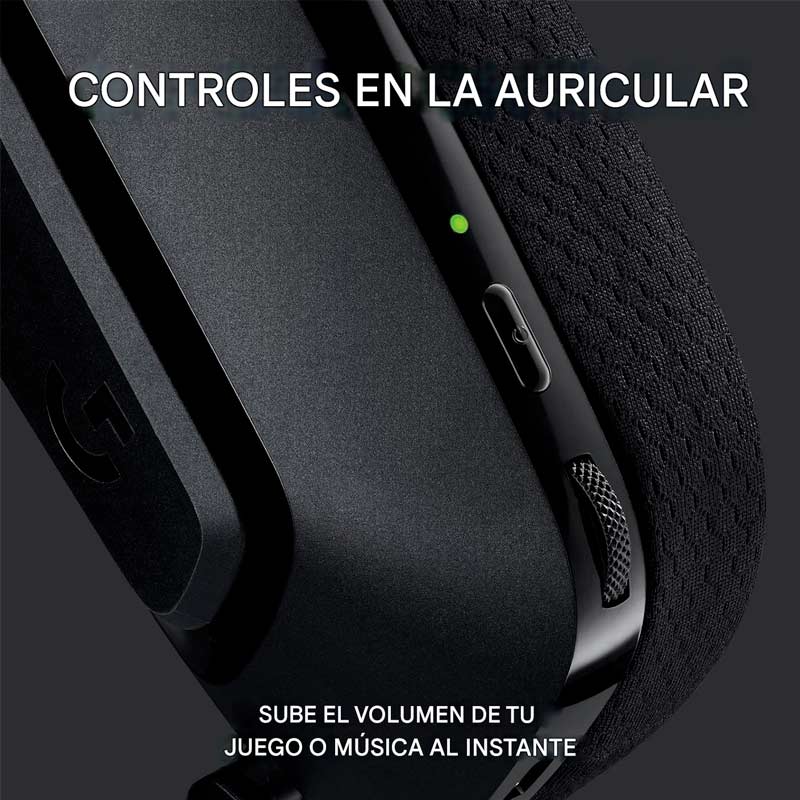 Audifonos tipo Headset Logitech G535 Lightspeed USB 3.5mm con Micrófono Negro