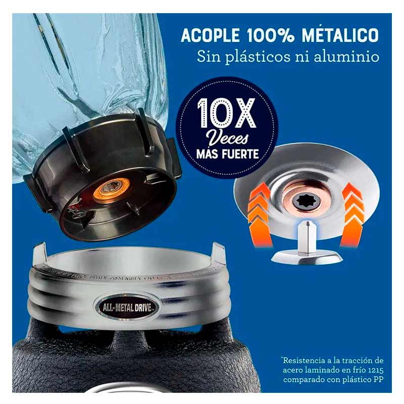 Licuadora Oster clásica BLSTBPST 1 Velocidades Jarra de Vidrio 1.5 Lt Negro 1000 W